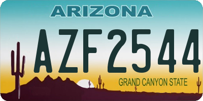 AZ license plate AZF2544