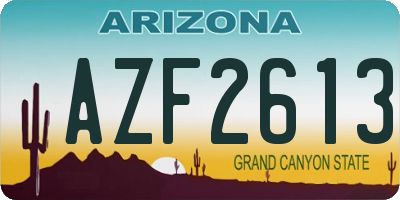 AZ license plate AZF2613