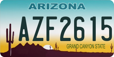 AZ license plate AZF2615