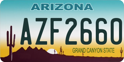 AZ license plate AZF2660