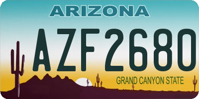 AZ license plate AZF2680