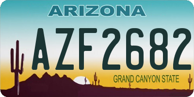 AZ license plate AZF2682