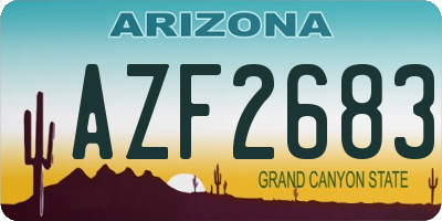 AZ license plate AZF2683