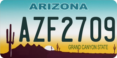 AZ license plate AZF2709