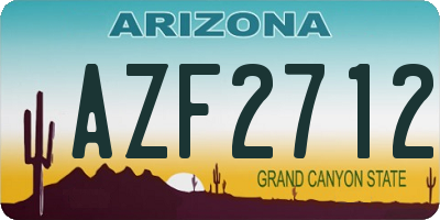 AZ license plate AZF2712