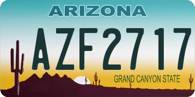 AZ license plate AZF2717