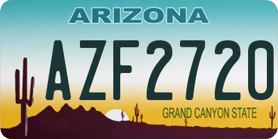 AZ license plate AZF2720
