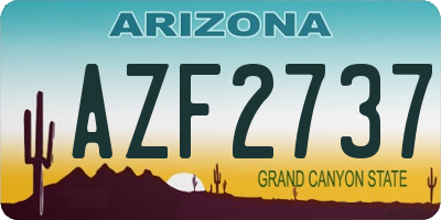 AZ license plate AZF2737