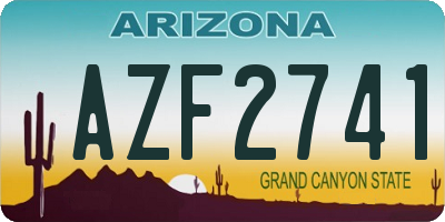 AZ license plate AZF2741