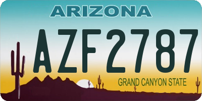 AZ license plate AZF2787
