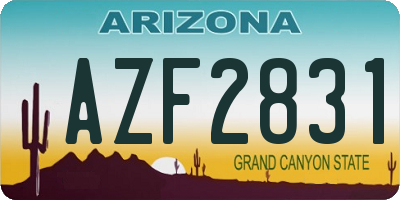 AZ license plate AZF2831