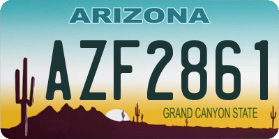 AZ license plate AZF2861