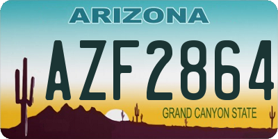 AZ license plate AZF2864