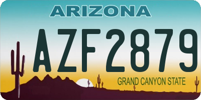 AZ license plate AZF2879