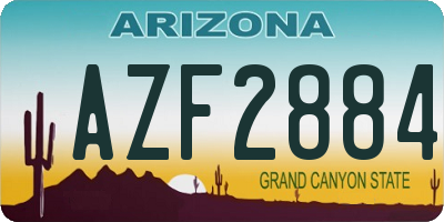 AZ license plate AZF2884