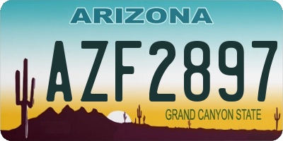 AZ license plate AZF2897