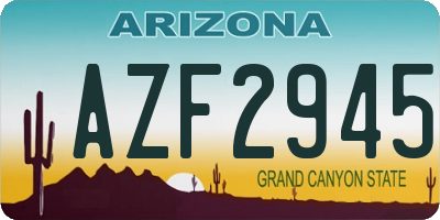 AZ license plate AZF2945