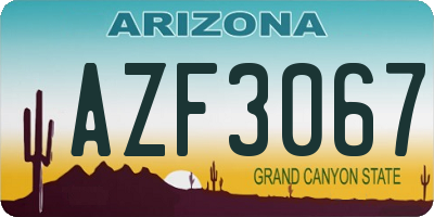 AZ license plate AZF3067