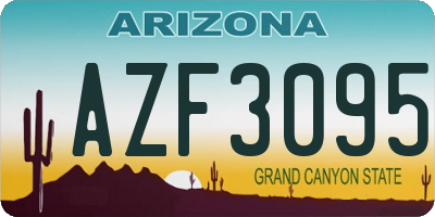 AZ license plate AZF3095