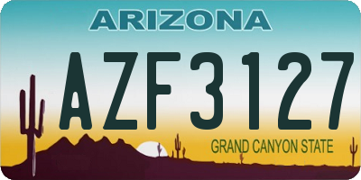 AZ license plate AZF3127