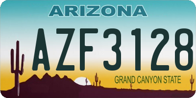 AZ license plate AZF3128