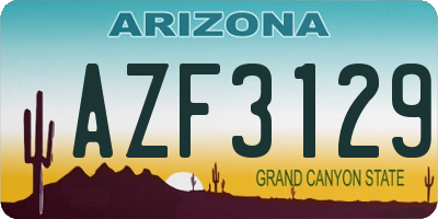 AZ license plate AZF3129