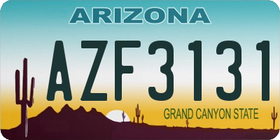 AZ license plate AZF3131