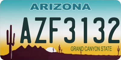 AZ license plate AZF3132
