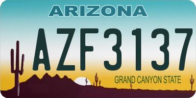 AZ license plate AZF3137