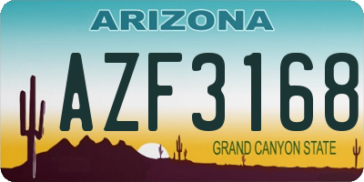 AZ license plate AZF3168