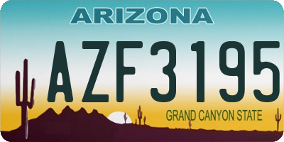 AZ license plate AZF3195