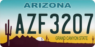 AZ license plate AZF3207