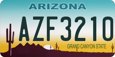 AZ license plate AZF3210