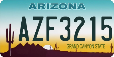 AZ license plate AZF3215