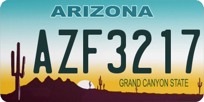 AZ license plate AZF3217