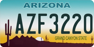 AZ license plate AZF3220