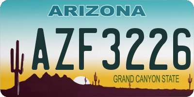 AZ license plate AZF3226