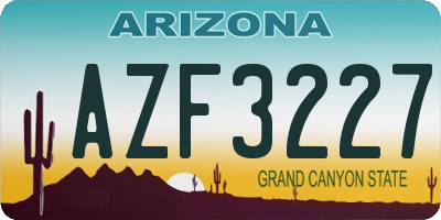 AZ license plate AZF3227