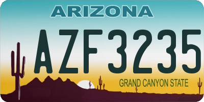 AZ license plate AZF3235