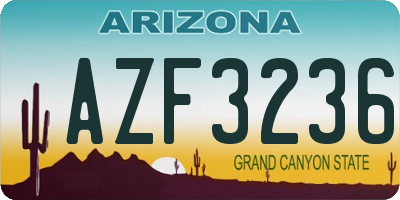 AZ license plate AZF3236