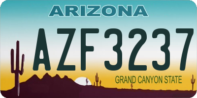 AZ license plate AZF3237