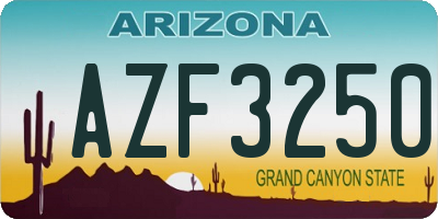 AZ license plate AZF3250