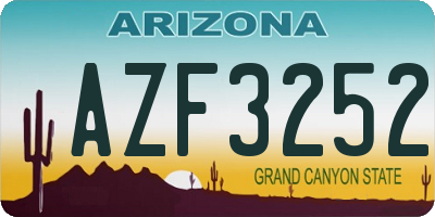 AZ license plate AZF3252
