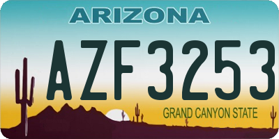 AZ license plate AZF3253