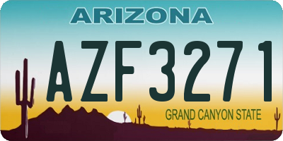 AZ license plate AZF3271