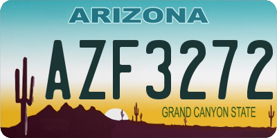 AZ license plate AZF3272