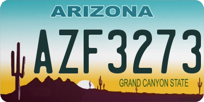 AZ license plate AZF3273