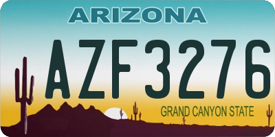AZ license plate AZF3276