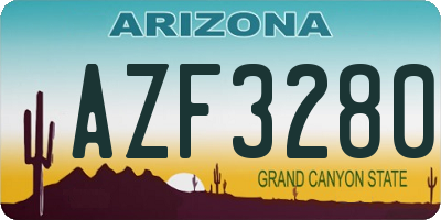 AZ license plate AZF3280