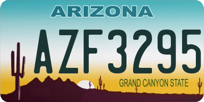AZ license plate AZF3295